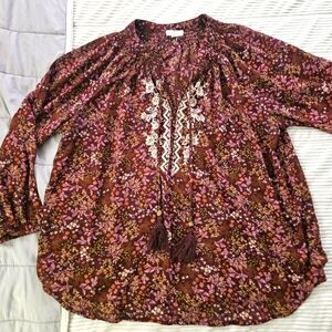 Mason & Belle From Stitch Fix Floral Bohemian Women's Top Size XL